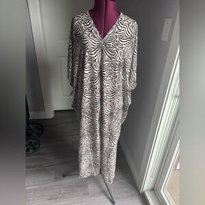 Julie Harrah x India Hicks Zebra Print Maxi, cover up. OS